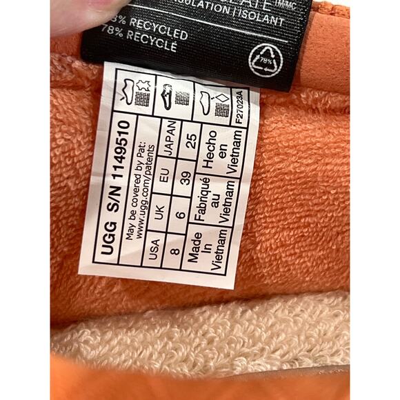 UGG Tasman LTA 3M Thinsulate Slippers Women's 8 Low Top Slippers Peach #1149150 - Picture 5 of 10